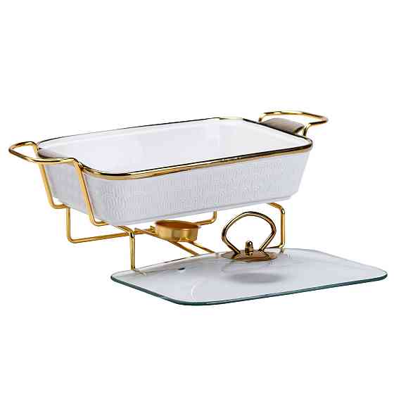 Мармит фарфоровый на 1 литр на металической подставке HP1013 Киев