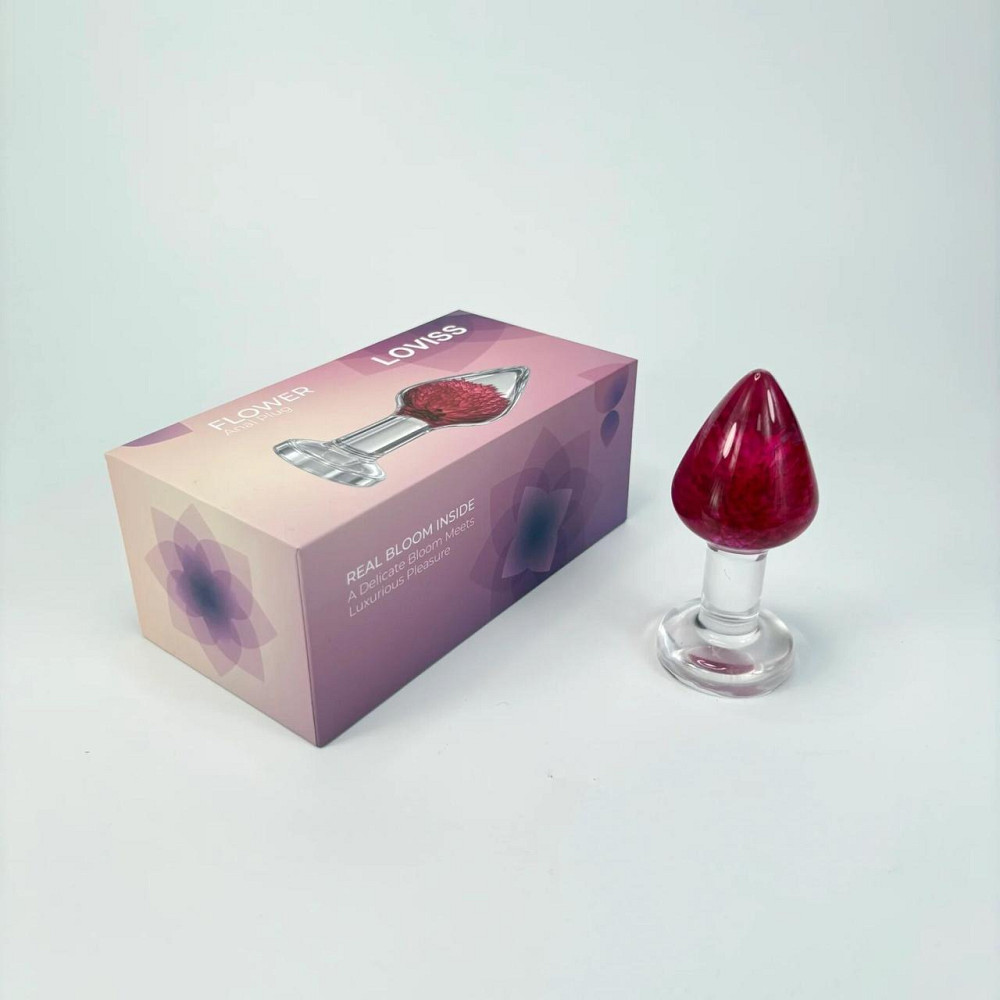 Роскошная анальная пробка Loviss Gomphrena Globosa Anal Plug с настоящим амарантом внутри Sex Aura Киев - изображение 6