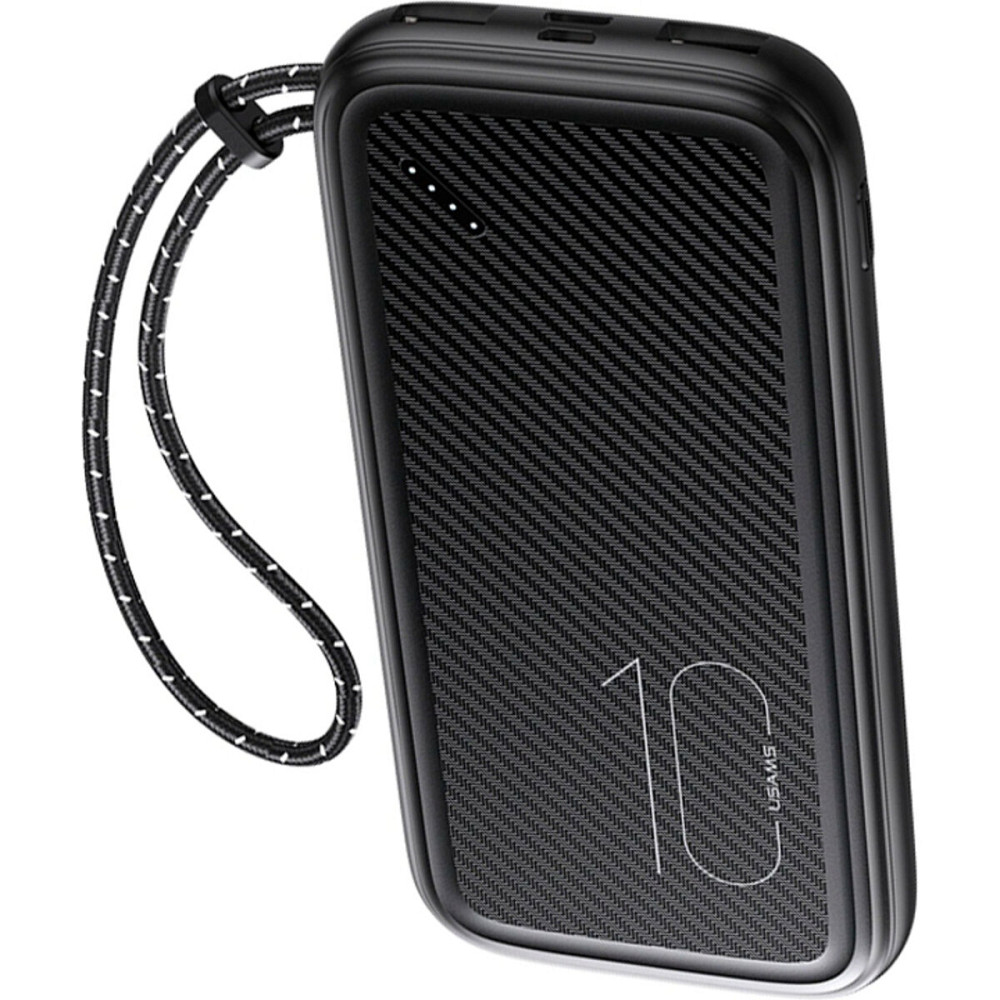 Зовнішній акумулятор Usams US-CD150 PB56 Power Bank with Lanyard 10000mah Black Київ - фото 1