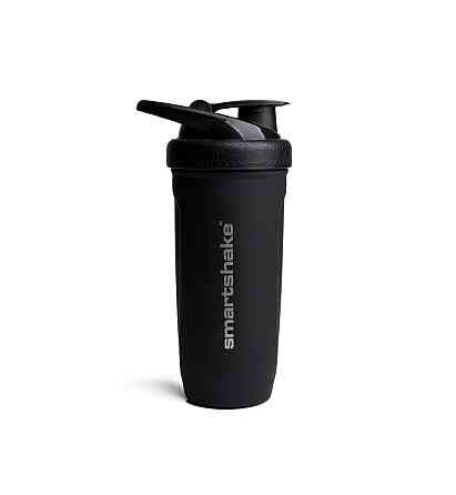 Шейкер спортивний SmartShake металевий Reforce Stainless Steel 30oz/900ml Black Кам'янське
