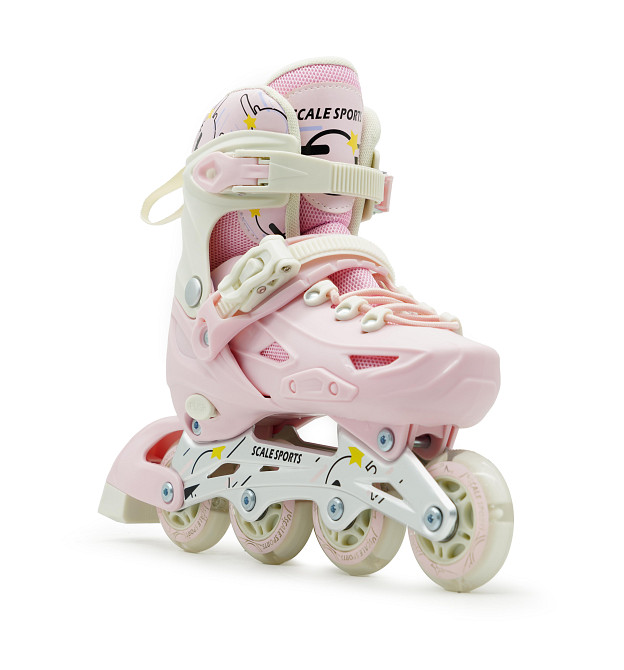 Дитячі ролики з м'якими поліуретановими колесами Scale Sports LF605. LIGHT-PINK. Розмір 38-41 Одеса - фото 4