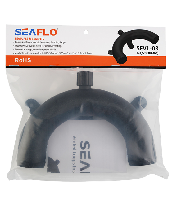 Антисифонне коліно SEAFLO 38 мм (1 1/2") з вентиляційним клапаном Київ - фото 1