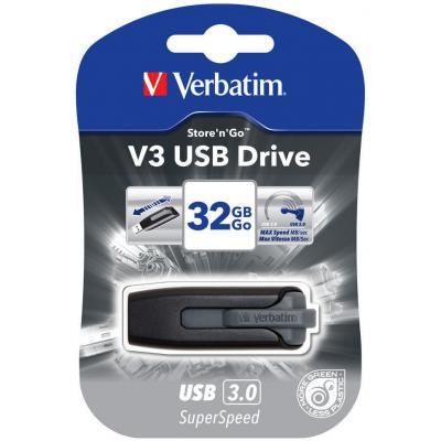 USB флеш накопитель Verbatim 32GB Store 'n' Go Grey USB 3.0 (49173) Винница - изображение 5