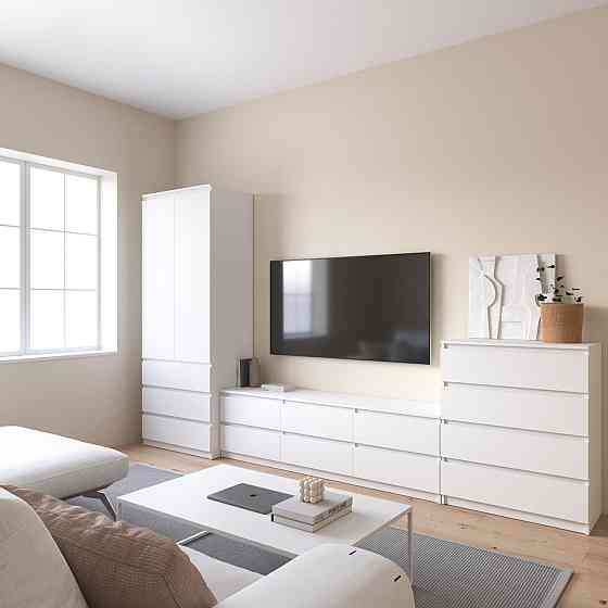 Комплект мебели в гостиную VAYS, шкаф R-9 тумба R-12 комод R-4 Белый Львов