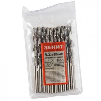 Сверло Зеніт HSS по металлу 5.2х86 мм (10 шт) (30300052) Винница - изображение 1