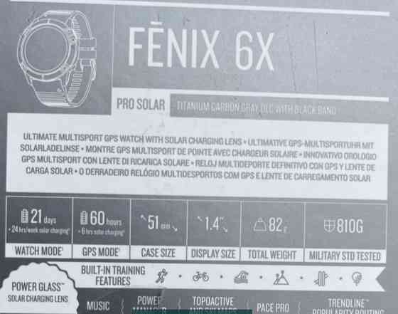 Смарт -Часы Garmin Fenix 6X Pro Solar 51mm. Киев