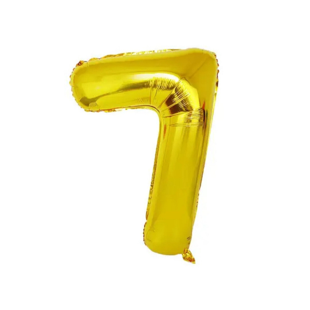 Цифра фольгована 7 золото 76см Киев - изображение 1