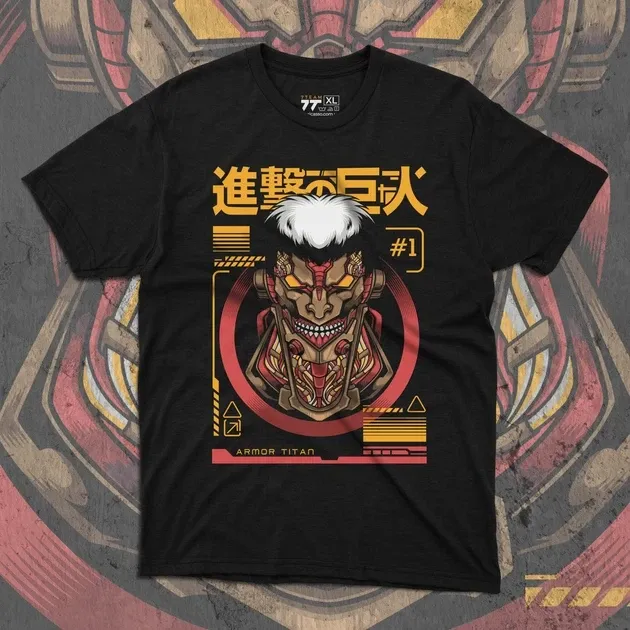 Футболка для підлітка хлопчика з принтом Атака Титанов Armor Titan Розмір 160 Anime10681 Дніпро - фото 1