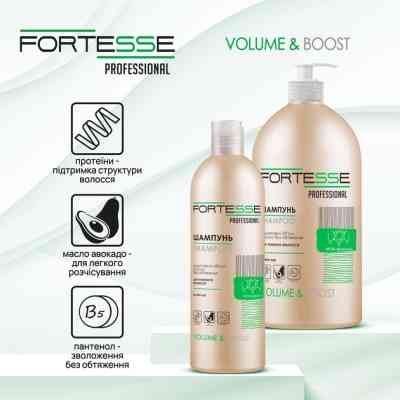 Шампунь Fortesse Professional Volume & Boost Для объема волос 1000 мл (4820000306157) Винница