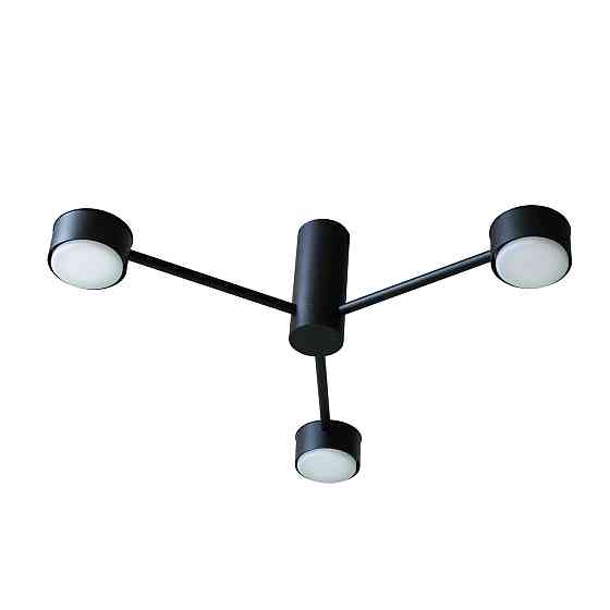 Люстра потолочная MSK Electric Copter на три круглых плафона под лампы GX53 черная NL 8041-3 BK Одесса