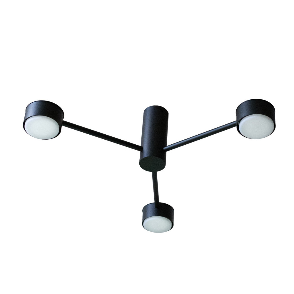 Люстра потолочная MSK Electric Copter на три круглых плафона под лампы GX53 черная NL 8041-3 BK Одесса - изображение 2