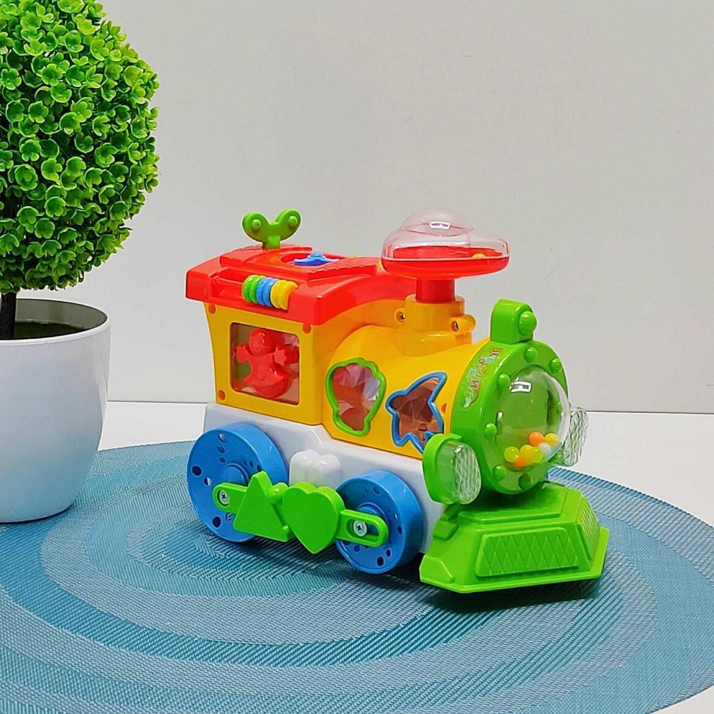 Паровоз розвиваючий TK Group озвучка на батарейках пищалка на трубі підсвічування Червоно-жовтий (93866) Чернігів - фото 8