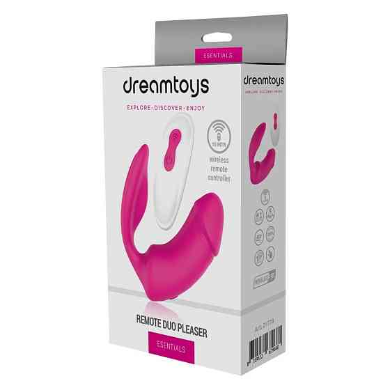 Вагінально-кліторальний вібратор Dream Toys Essentials з пультом, рожевий, 9 × 3 см Sex Aura Київ