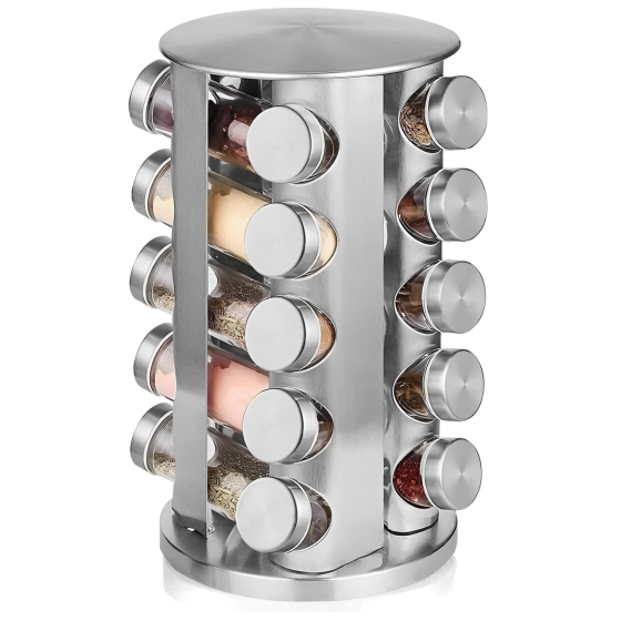 Набор для специй и приправ, 20 баночек, поворотный / Органайзер для специй / Баночки для приправ Киев