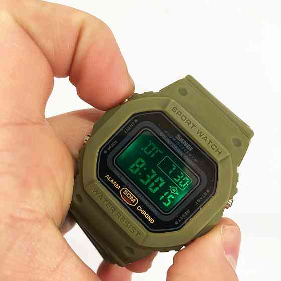 Захисні тактичні годинники SKMEI 1628AGBK, Годинники військові чоловічі спортивні спорт AE-25 Івано-Франківськ
