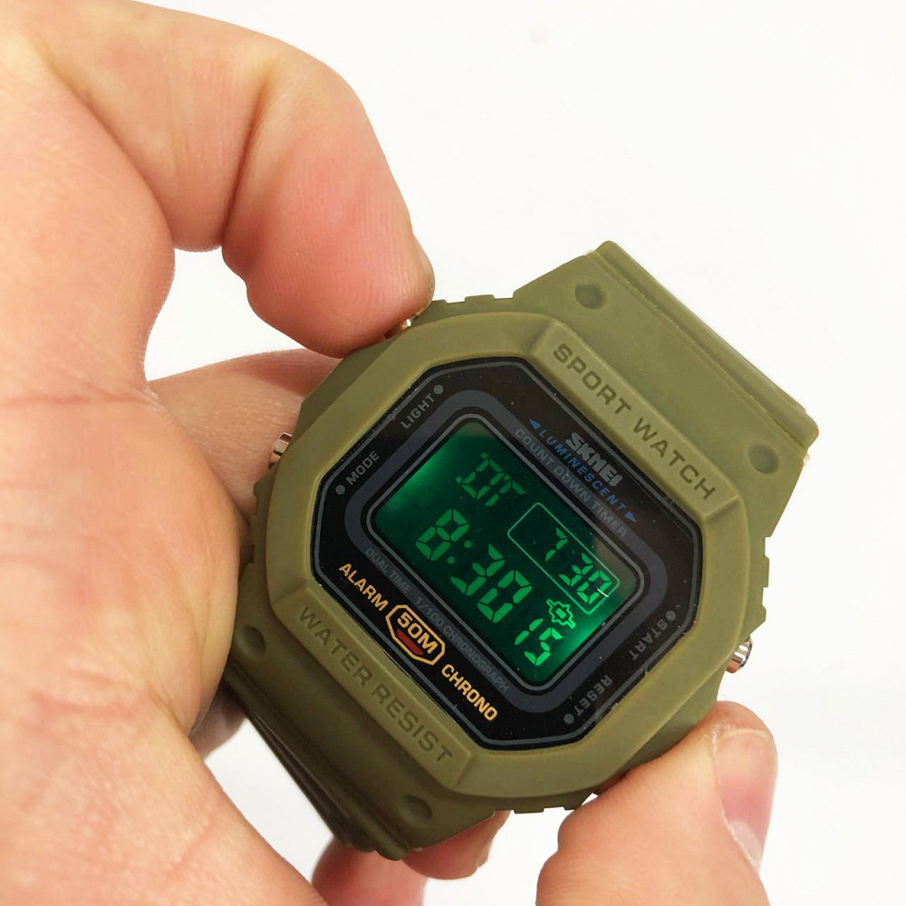 Захисні тактичні годинники SKMEI 1628AGBK, Годинники військові чоловічі спортивні спорт AE-25 Івано-Франківськ - фото 5