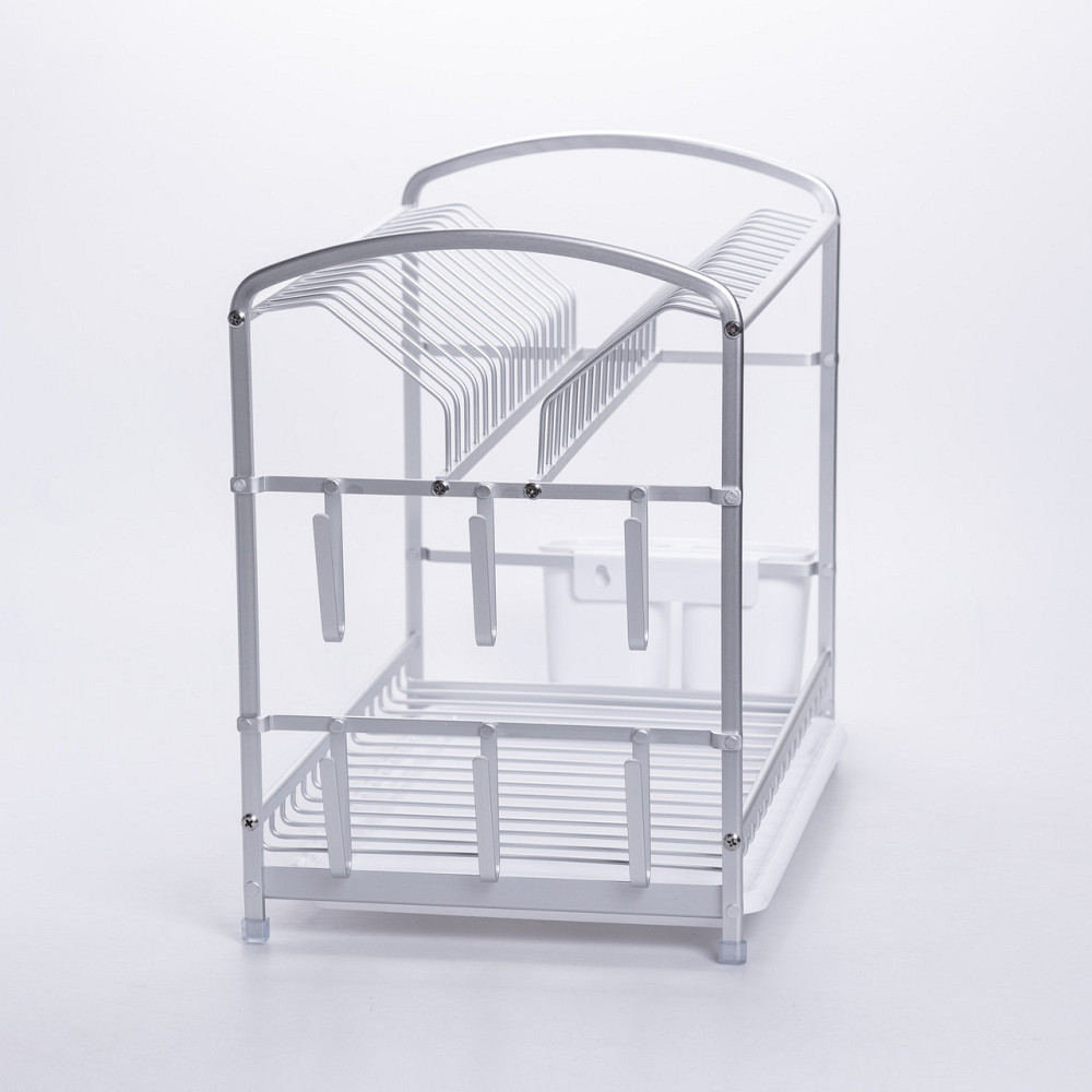Двоярусна алюмінієва сушилка для кухні з лотком Київ - фото 4