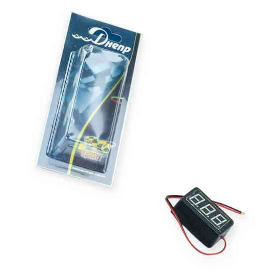 Вольтметр с дисплеем на скотче с проводом 6/12/24В ЗОРЯ 0,56