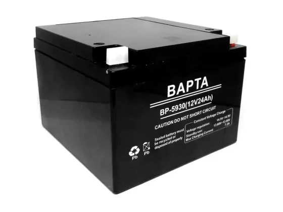 Акумулятор BAPTA BP-5930 12V 24Ah для ДБЖ, охоронних систем, електроприладів, розмір 176×166×125 мм Київ