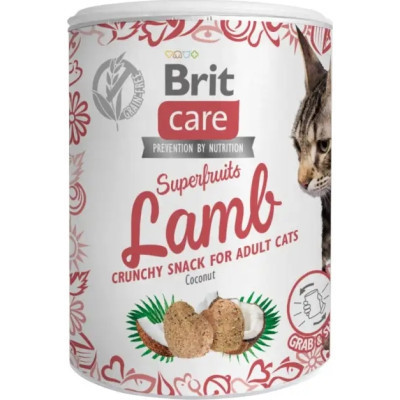 Лакомство для котов Brit Care Superfruits Lamb 100 г - ягнёнок (8595602555697) Винница - изображение 1