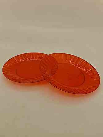 Тарілка 205 мм склоподібна, червона, 10 шт/уп Харків