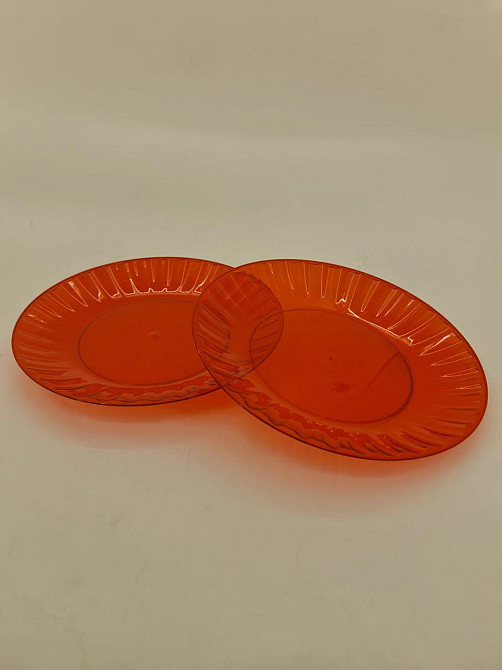 Тарілка 205 мм склоподібна, червона, 10 шт/уп Харків - фото 2