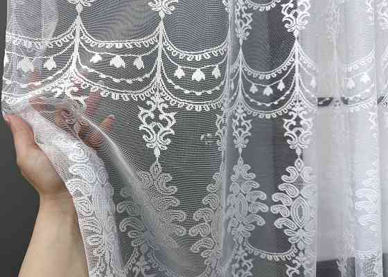 Тюль VR-Textil 731т Жаккард Белый 300х160 см (40-447) Киев