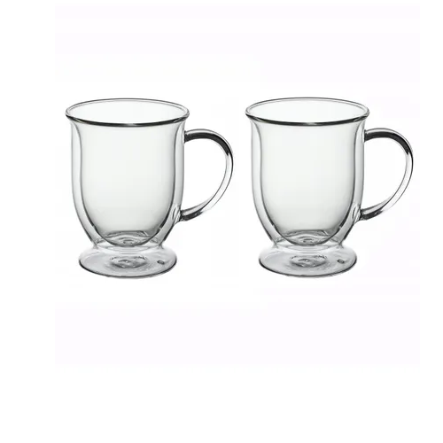 Набір чашок 2шт 370мл з подвійними стінками скло 9014 KAMILLE Житомир - изображение 5