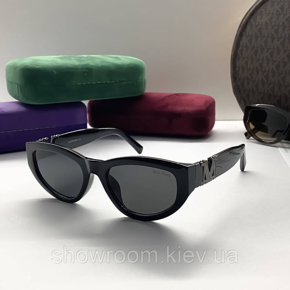 Жіночі сонцезахисні окуляри Max Mara (3610) чорні Київ - фото 4