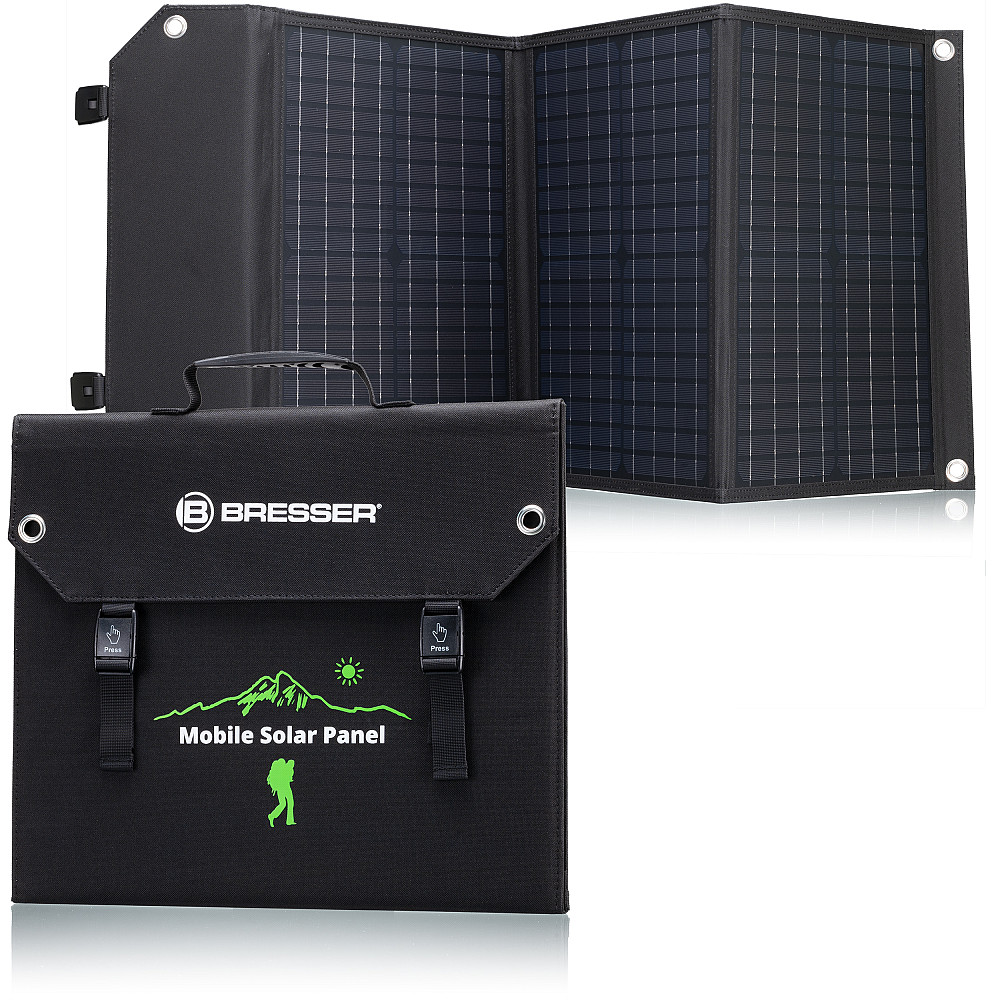 Портативний зарядний пристрій сонячна панель Bresser Mobile Solar Charger 60 Watt USB DC (3810050) Київ - фото 1
