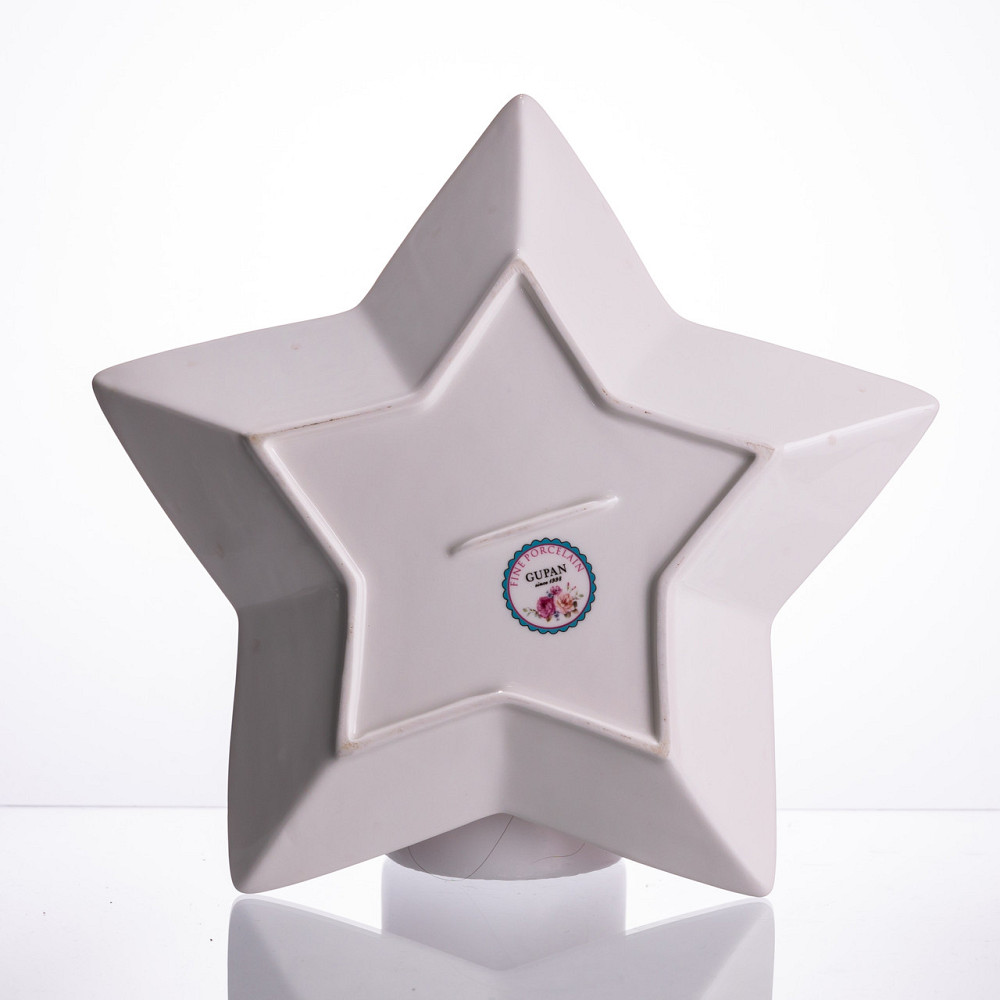 Yiwu Сервірувальне новорічне блюдо для закусок Christmas 25,5 (см) з порцеляни HP-SDHK-19 Коломыя - изображение 2