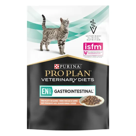 Упаковка Purina Pro Plan Veterinary Diets Gastrointestinal  з лососем для кішок при хворобах ШКТ 10 x 85 г Вінниця