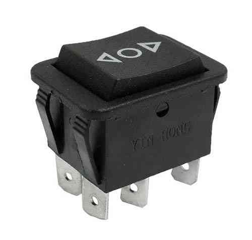 Перемикач KCD2-223, (ON)-OFF-(ON), (6pin) чорний Полтава