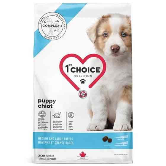 1st Choice Puppy Medium and Large ФЕСТ ЧОЙС ЦУЦЕНЯ СЕРЕДНІХ ВЕЛИКИХ сухий суперпреміум корм для цуценят середніх і великих порід Київ