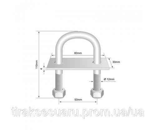 Петля такелажна UPO110 Петля на тент-штору Скоба бортова тентова Луцьк