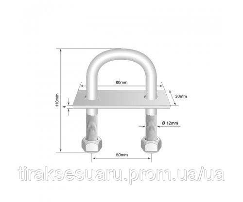 Петля такелажна UPO110 Петля на тент-штору Скоба бортова тентова Луцьк - фото 1