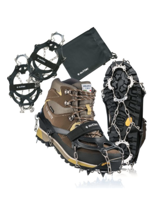 Ледоступы Outtec р.М (35-40) с ремешком черный Киев