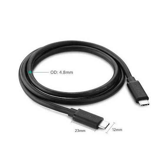 Кабель UGREEN US286 USB 2.0 Type C - Type C нікельований 1m, колір чорний UGR-50997 Одеса