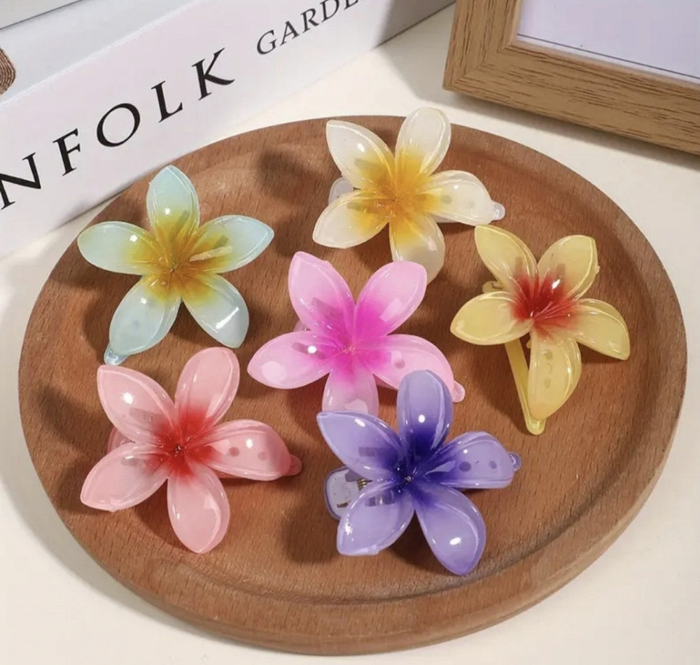 Комплект затискачів для волосся квітка 6 шт (4х4 см) Смела - изображение 1