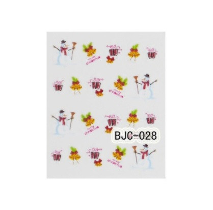 Наклейки на ногти снеговики - размер наклейки 5*6см, инструкция есть в описании товара Киев - изображение 1