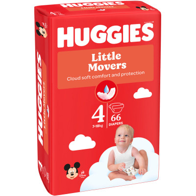 Підгузки Huggies Little Movers Mega 4 (7-18) кг 66 шт (5029053548777) Вінниця - фото 8