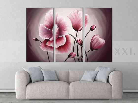Модульна картина Абстракція Квіти Art-158_XXL Київ