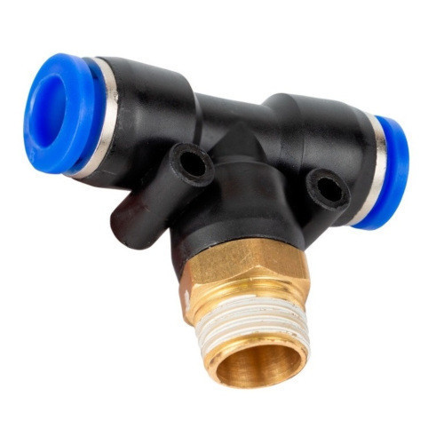 З'єднувач Т-подібний цанговий 10 мм*1/4" AIRKRAFT SPB10-02 Одеса - фото 1