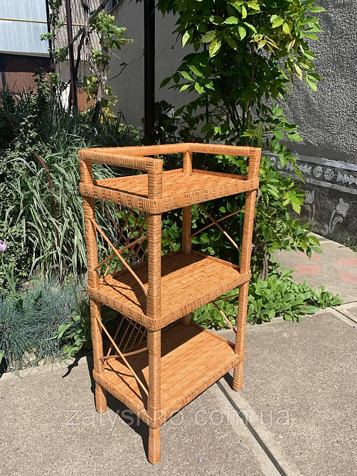 Полка плетеная из  лозы трех-ярусная Киев - изображение 6