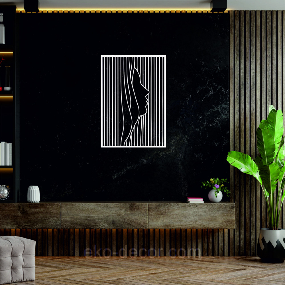 Декоративне настінне 3D Панно «Силует жінки», Декор на стіну з об'ємом Київ - фото 6