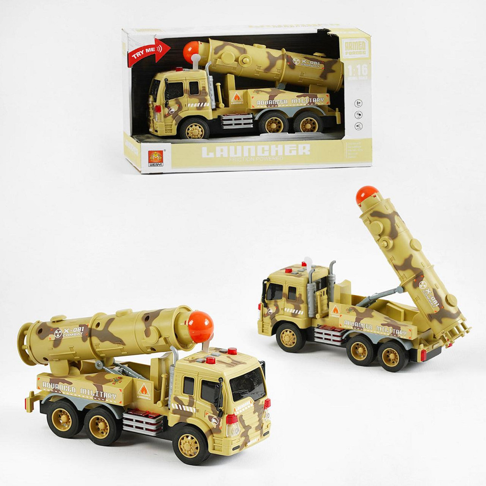 Спецтехніка Ракетна установка з рухомими елементами звуком та світлом 1:16 (WY 651 B) Чернігів - фото 1