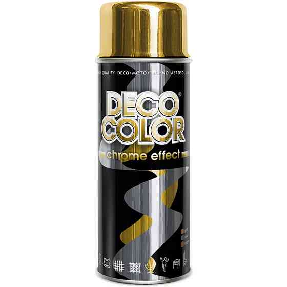 Хрома аэрозольная краска DecoColor золото 400мл Киев