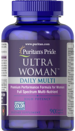 Вітаміни та мінерали для жінок Puritan's Pride Ultra Woman Daily Multi Timed Release with Zinc 90 капс Київ