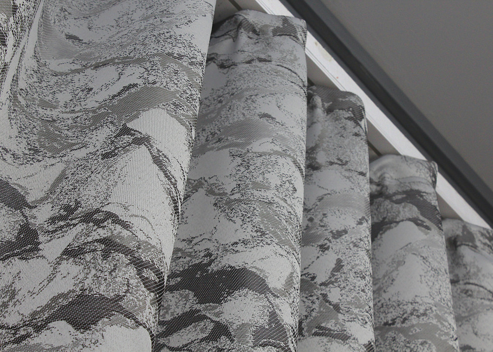 Комплект коротких штор VR-Textil Жаккард Мармур Al3 № 1597ш Светло-серый с венге 145х170 см 2 шт (35-0243) Киев - изображение 8