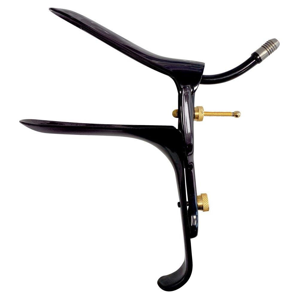 Вагинально-анальное зеркало Fetish Collection Speculum из нержавеющей стали, чёрно-золотое, 15 см Sex Aura Киев - изображение 4